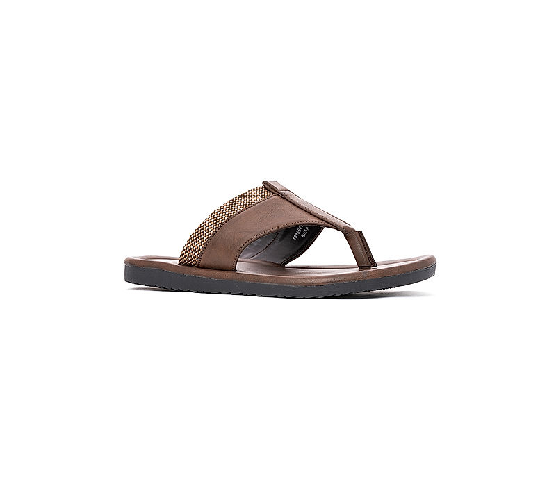 KHADIM Brown Casual Flip Flops for Men (1518544)