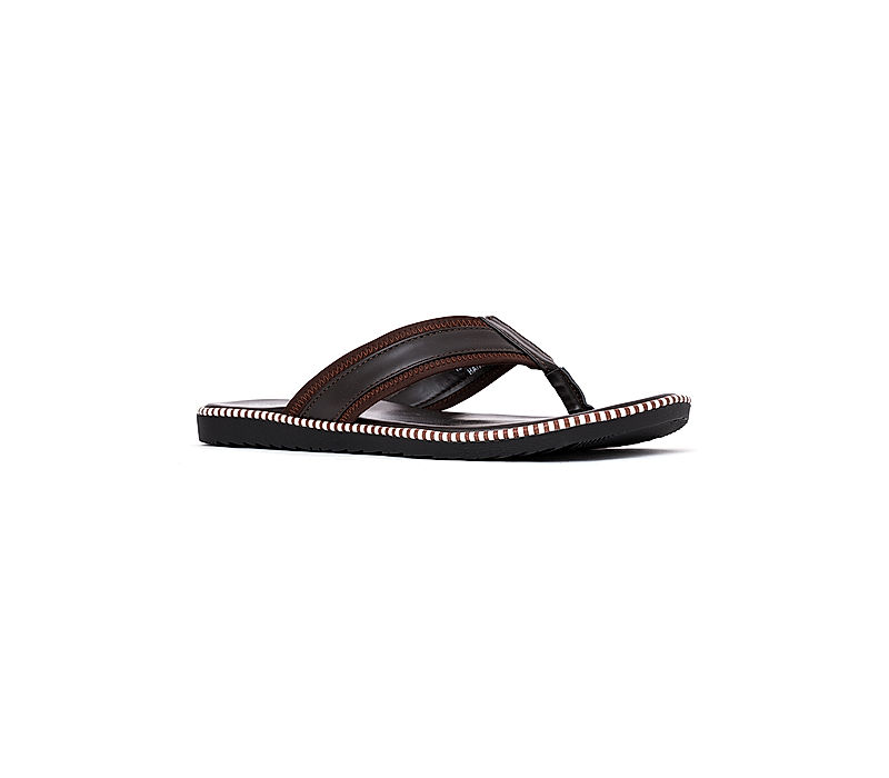 KHADIM Brown Casual Flip Flops for Men (1518804)