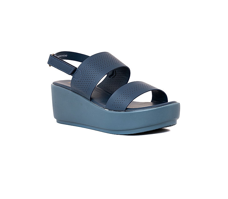 KHADIM Sharon Navy Blue Wedge Heel Sandal for Women (3453429)