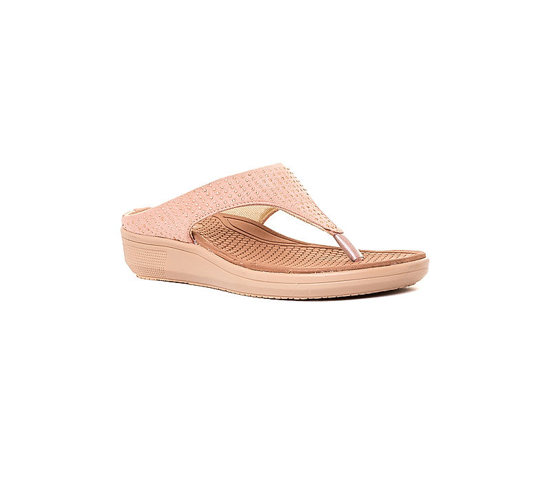 KHADIM Pink Platform Heel Slip On Sandal for Women (4772165)