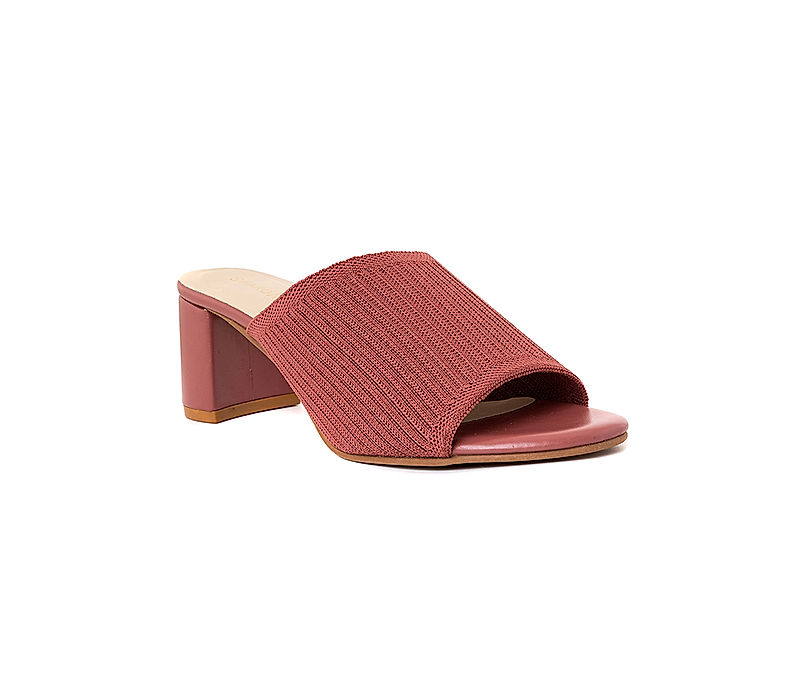 KHADIM Sharon Pink Block Heel Mule Slip On Sandal for Women (6890115)