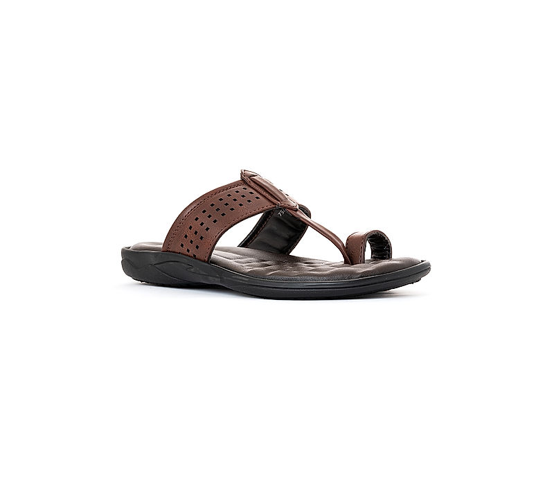 KHADIM Softouch Brown Kolhapuri Slip On Ethnic Sandal for Men (7322894)