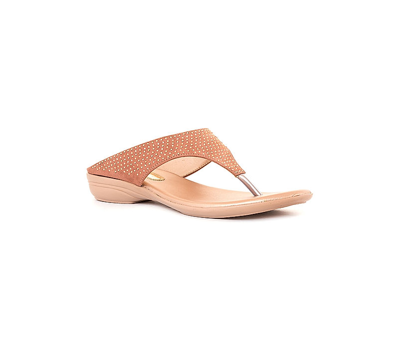 KHADIM Pink Flat Slip On Sandal for Women (6511035)