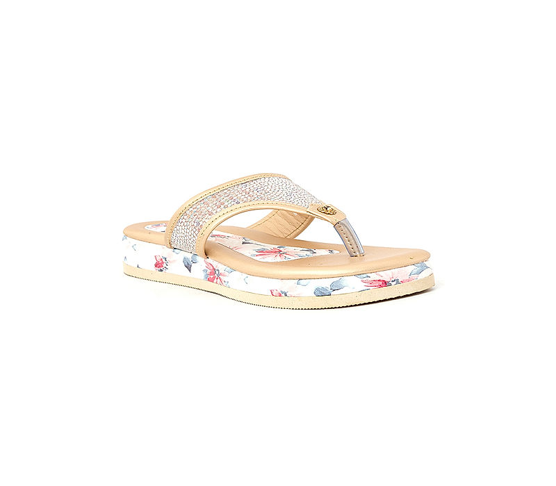 KHADIM Adrianna Beige Flat Slip On Sandal for Girls - 4.5-12 yrs (6537738)