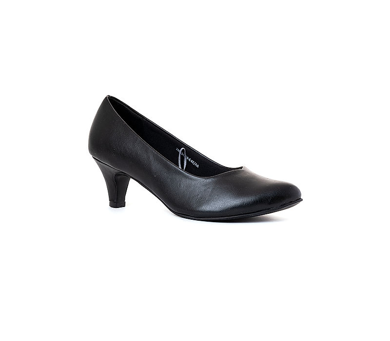 KHADIM Sharon Black Formal Pump Shoe Heels for Women (2661346)