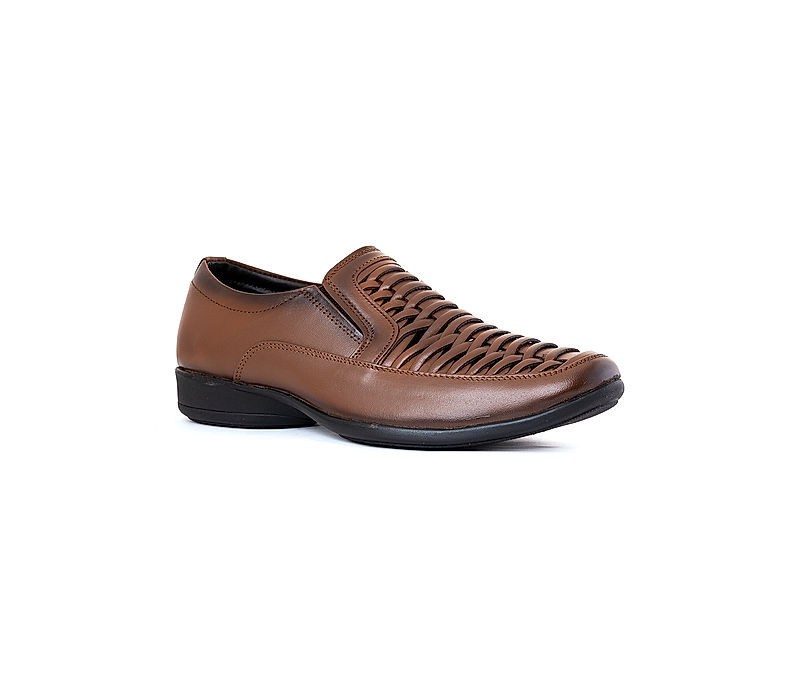 KHADIM Brown Leather Slip On Shoe for Men (4930184)