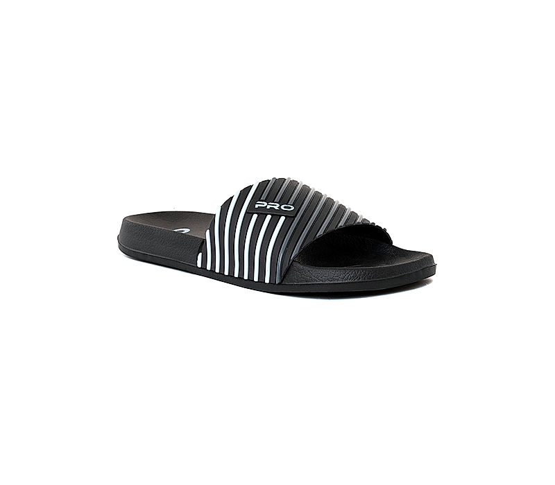 KHADIM Pro Black Washable Mule Slide Slippers for Men (6760396)