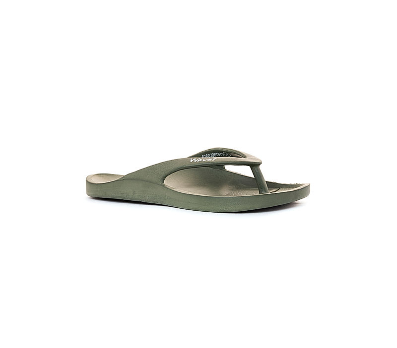 KHADIM Waves Olive Green Washable Thong Slippers for Women (6760297)