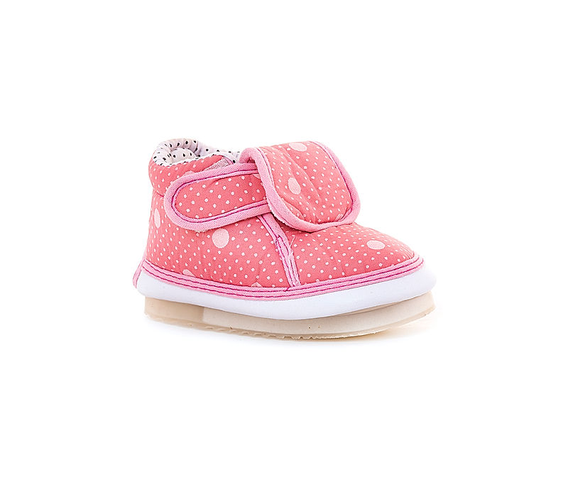 KHADIM Bonito Pink Soft Canvas Baby Booties for Kids - 1-3 yrs (7340155)