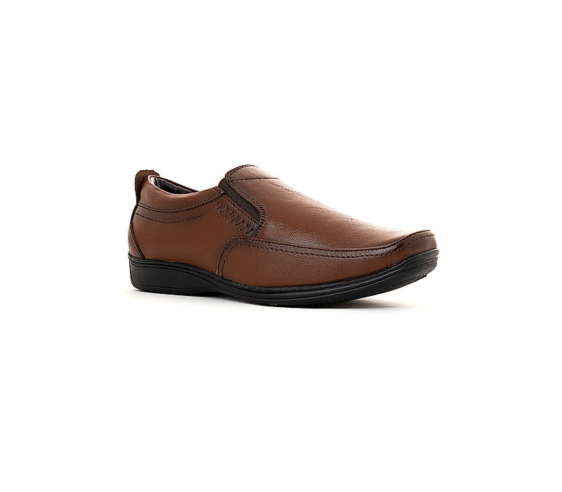 KHADIM Brown Leather Formal Slip On Shoe for Men (4532313)