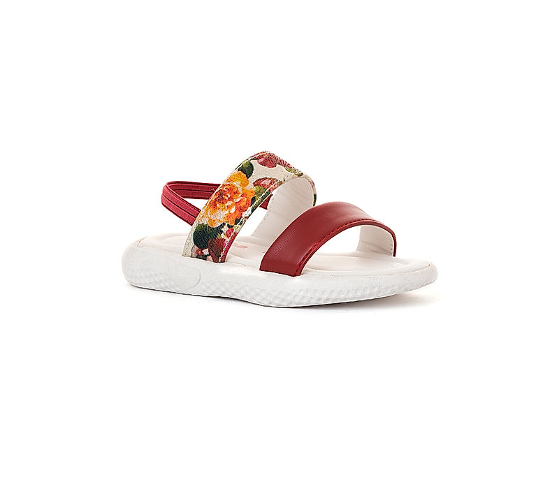 KHADIM Bonito Maroon Red Flat Slingback Sandal for Girls - 2-4.5 yrs (5610685)