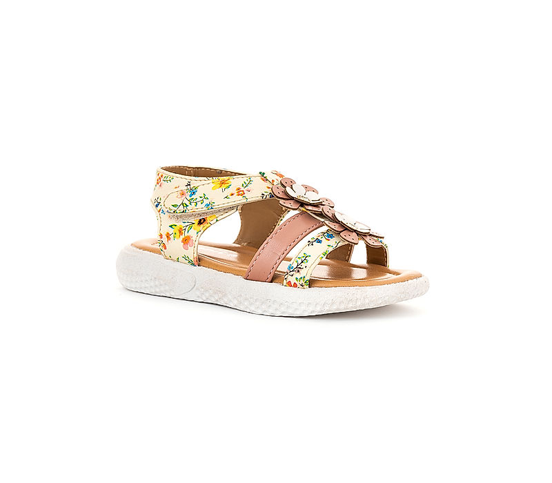 KHADIM Bonito Rose Gold Flat Sandal for Girls - 2-4.5 yrs (5610705)
