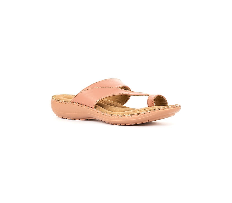 KHADIM Pink Flat Slip On Sandal for Women (7180015)