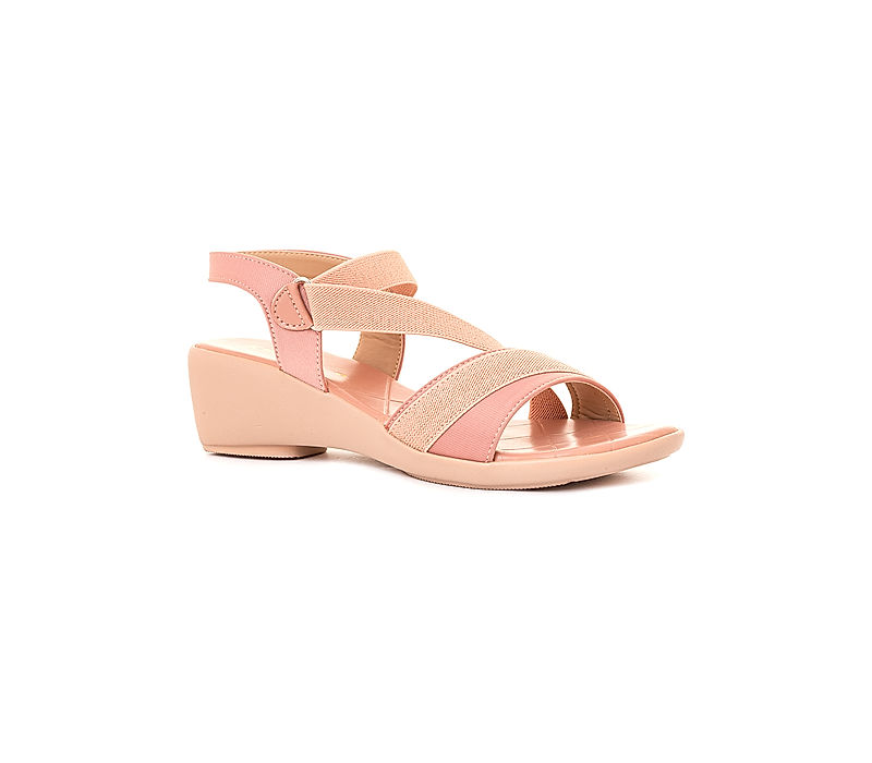 KHADIM Pink Wedge Heel Slingback Sandal for Women (5320705)