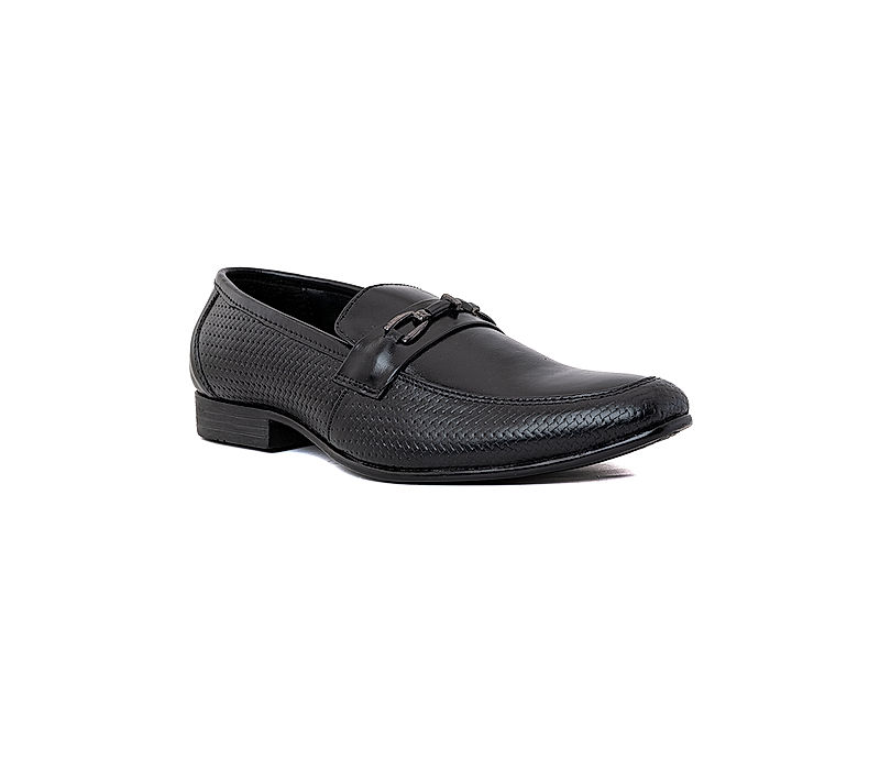 KHADIM Lazard Black Leather Horsebit Loafers Casual Shoe for Men (3361776)