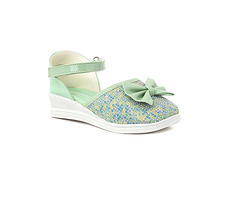 KHADIM Adrianna Green D'orsay Wedge Heel Sandal for Girls - 4.5-12 yrs (3603537)