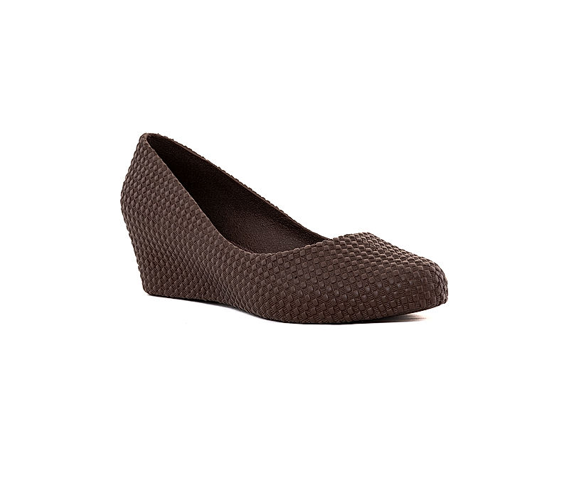 KHADIM Waves Brown Washable Pump Shoe Heels for Women (4132134)