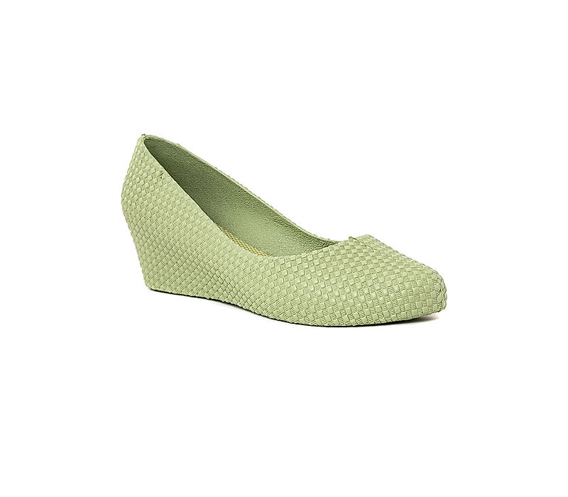 KHADIM Waves Green Washable Pump Shoe Heels for Women (4132137)