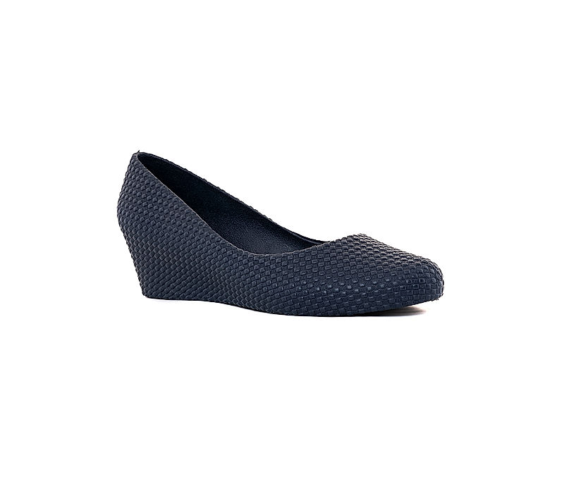 KHADIM Waves Navy Blue Washable Pump Shoe Heels for Women (4132139)