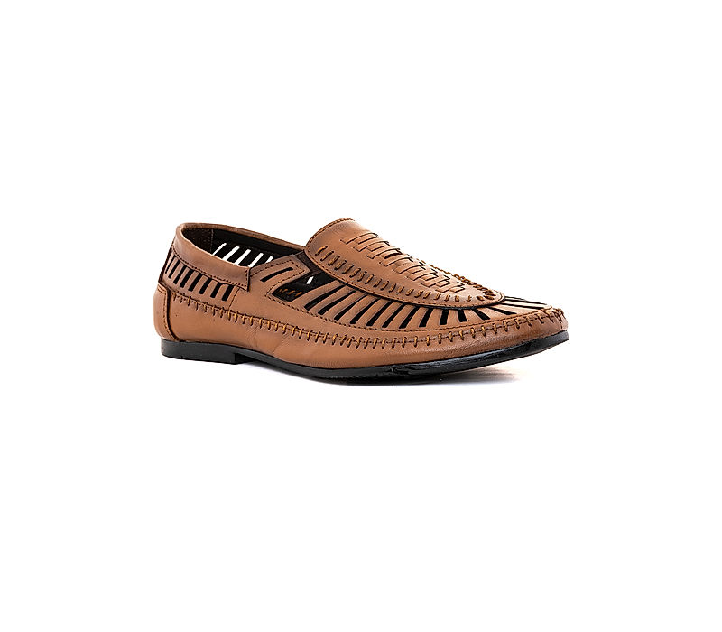 KHADIM Lazard Brown Leather Kolhapuri Slip On Ethnic Shoe for Men (4930193)