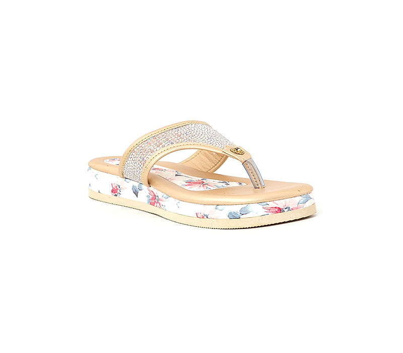 KHADIM Adrianna Beige Flat Slip On Sandal for Girls - 4.5-12 yrs (6537738)