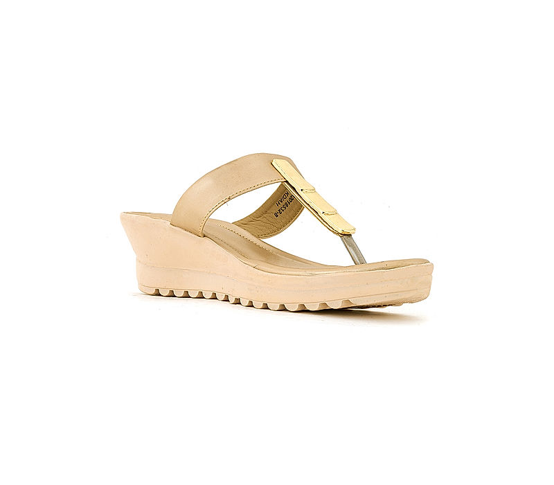 KHADIM Cleo Yellow Wedge Heel Slip On Sandal for Women (5320188)