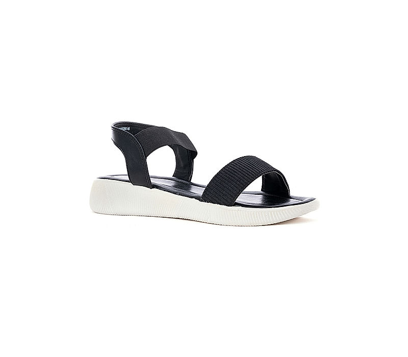 KHADIM Cleo Black Flat Slingback Sandal for Women (5610526)