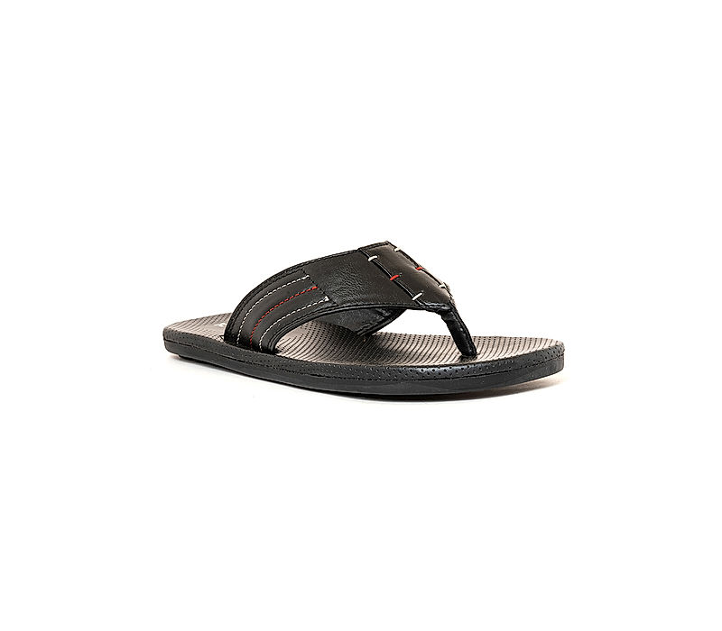 KHADIM Black Casual Flip Flops for Men (3351046)