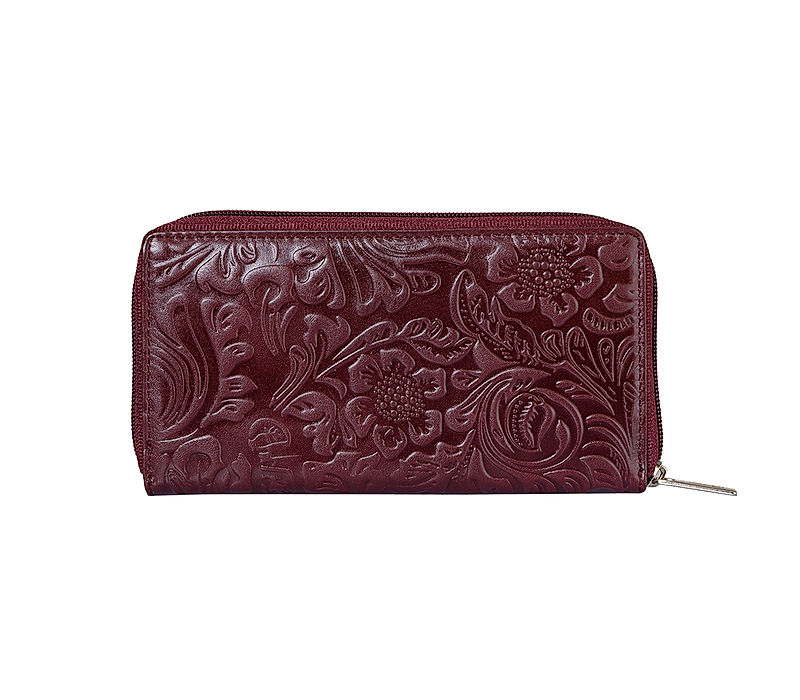 Khadim Maroon Red Clutch Bag Wallet for Women (3483705)