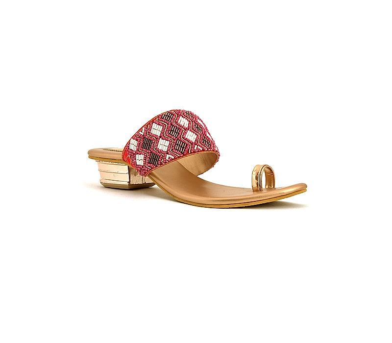 KHADIM Pink Block Heel Slip On Sandal for Women (5680135)