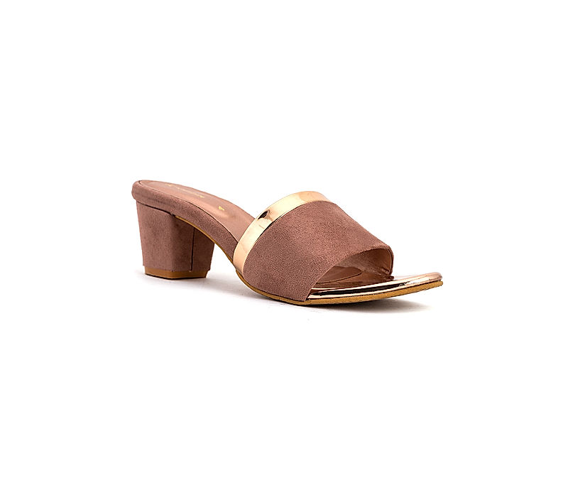 KHADIM Pink Block Heel Mule Slip On Sandal for Women (5720205)