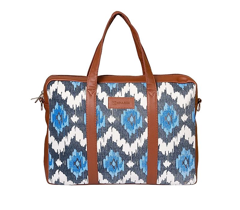 Khadim Blue Laptop Bag with Detachable Long Handle for Women (7690109)