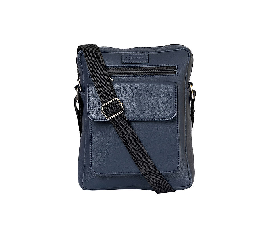 Khadim Navy Blue Crossbody Messenger Bag for Men 1050159