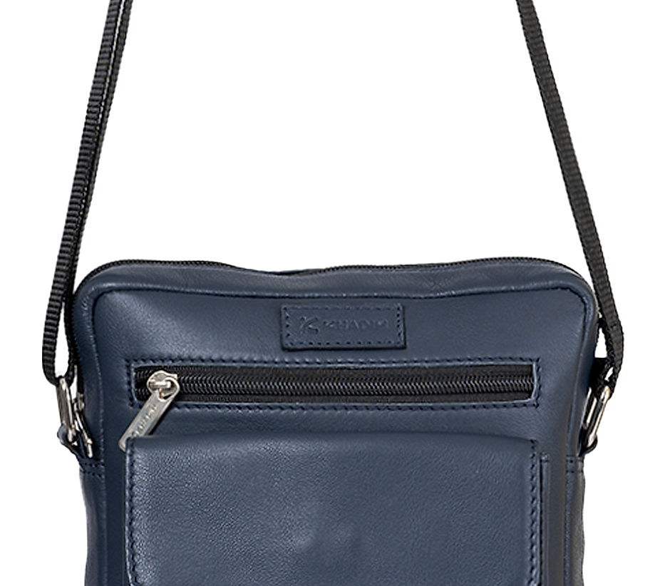 Khadim Navy Blue Crossbody Messenger Bag for Men 1050159