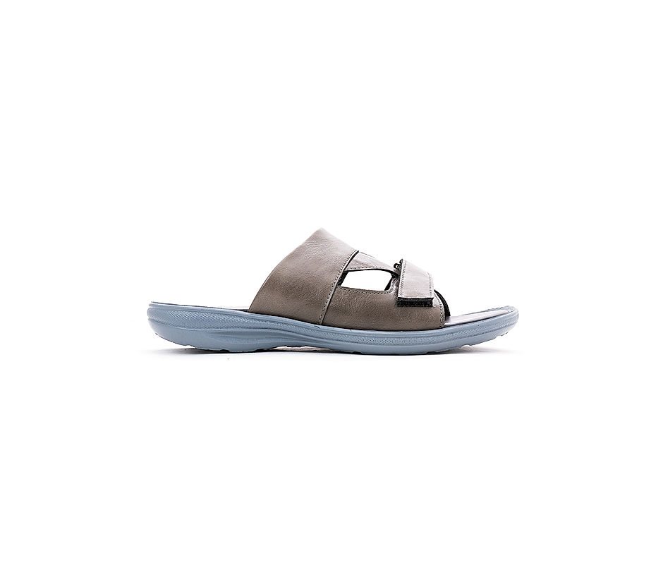 Khadim Grey Slip On Sandal for Men