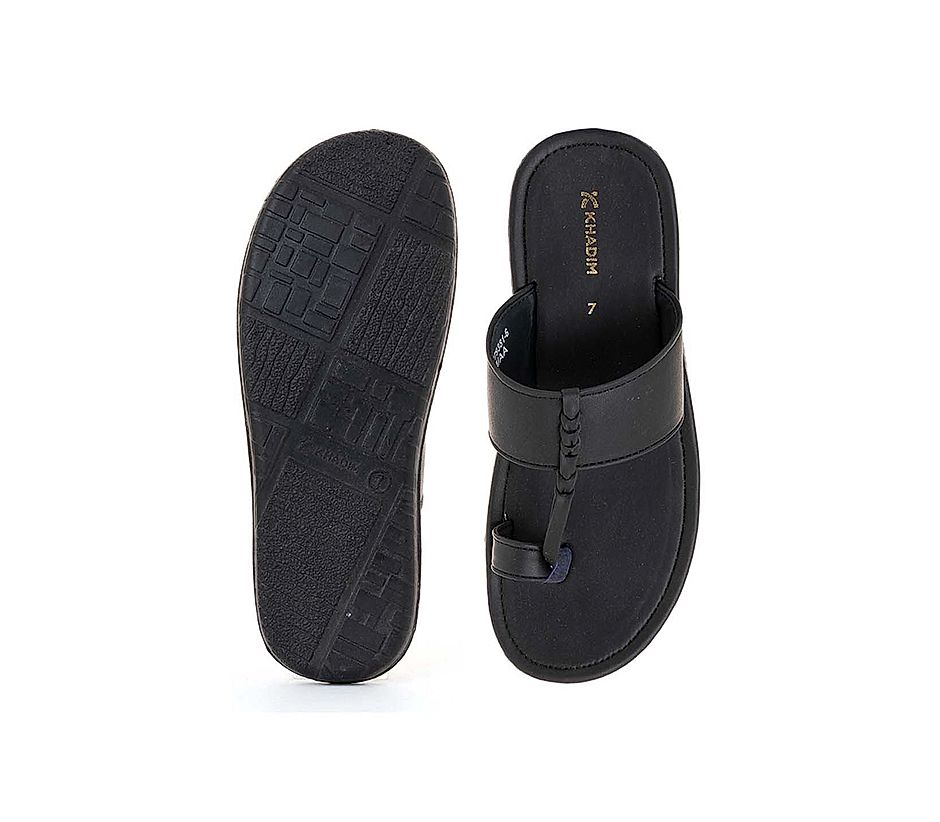 Black kolhapuri chappal for mens shop