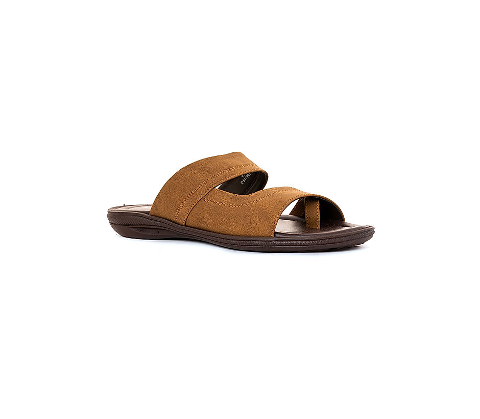 Khadim Brown Slip On Sandal for Men
