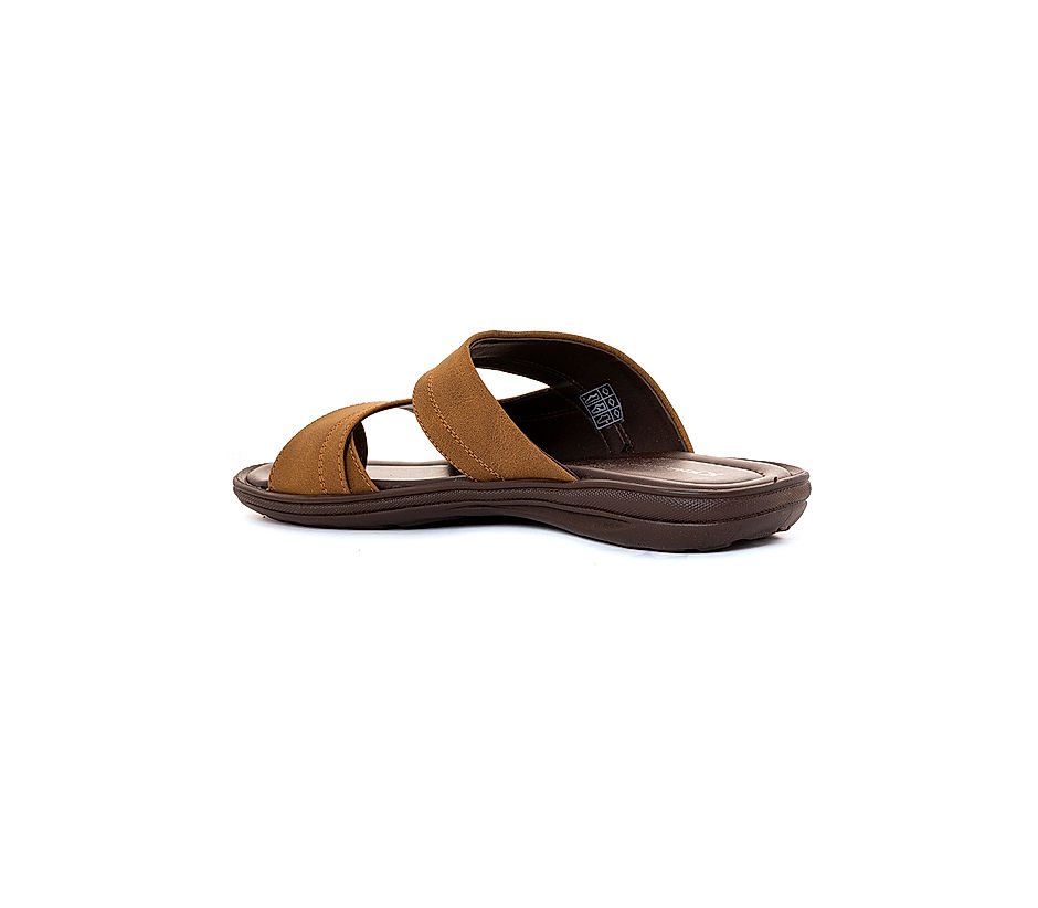 Khadim Brown Slip On Sandal for Men