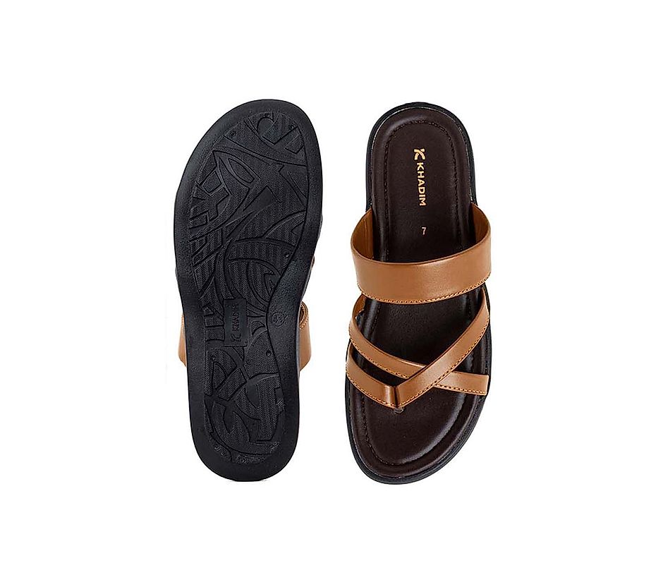 KHADIM Brown Casual Slip On Sandal for Men 1147873
