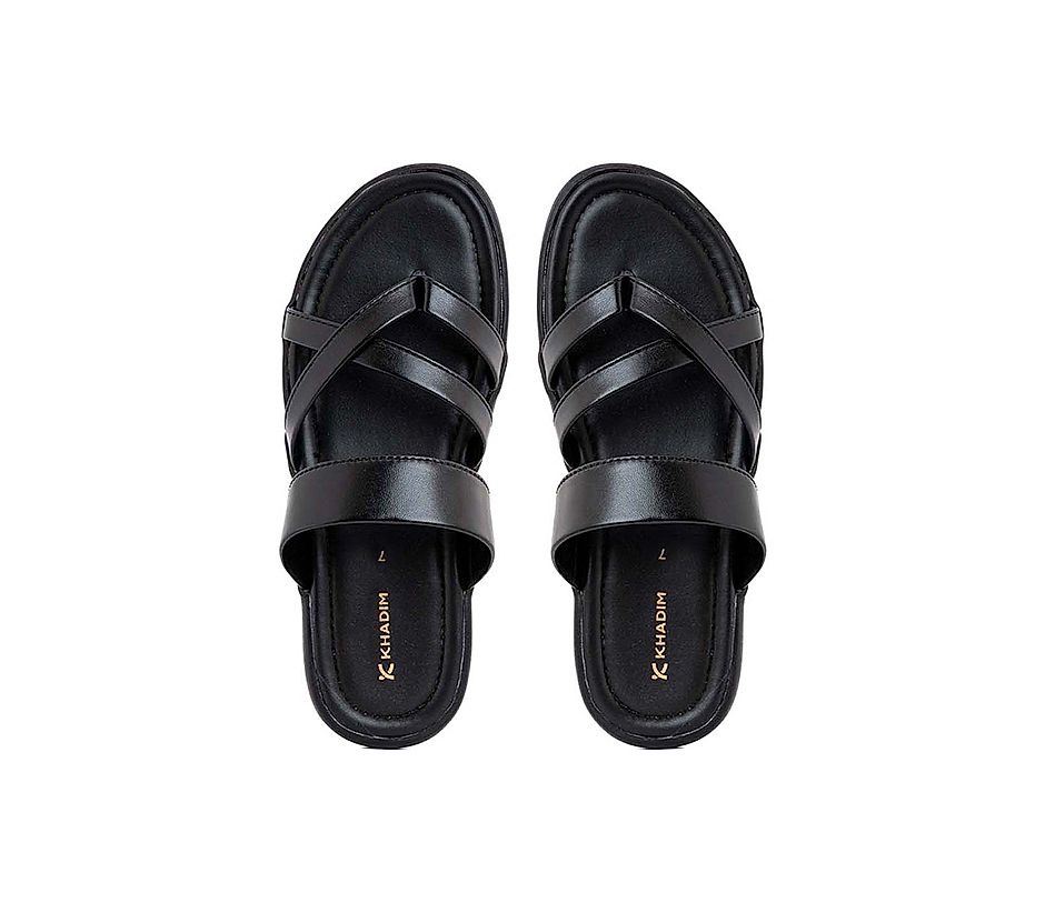 KHADIM Black Casual Slip On Sandal for Men 1147876