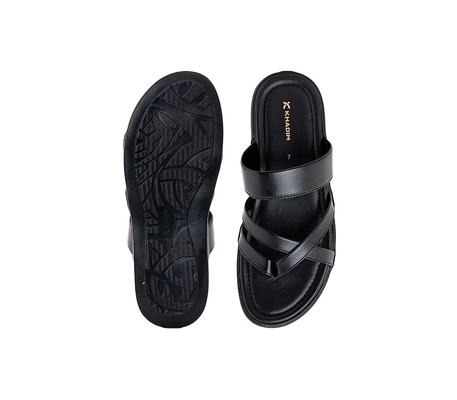 KHADIM Black Casual Slip On Sandal for Men 1147876