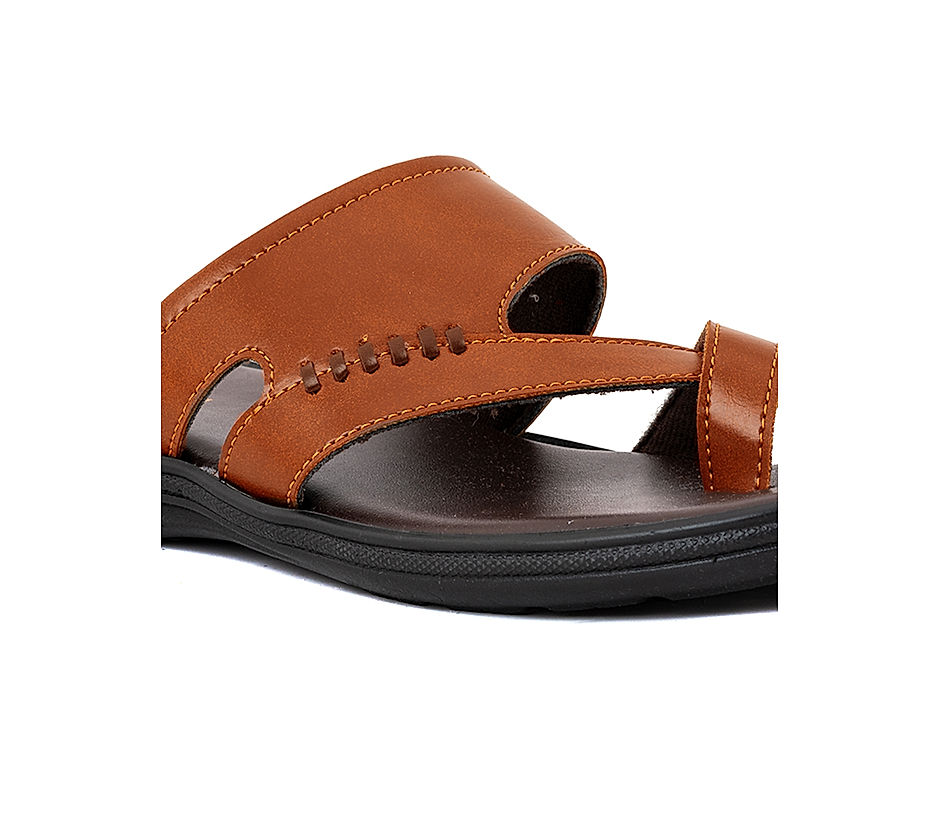KHADIM Tan Brown Casual Slip On Sandal for Men 1147883