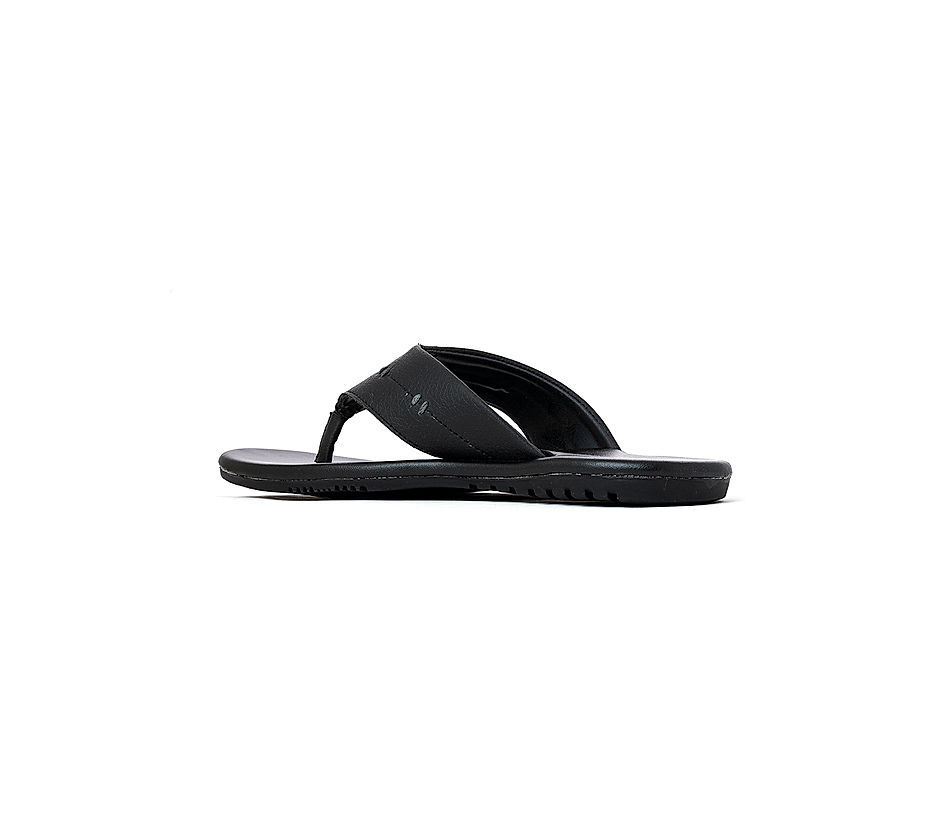 KHADIM Lazard Black Casual Flip Flops for Men (2149106)