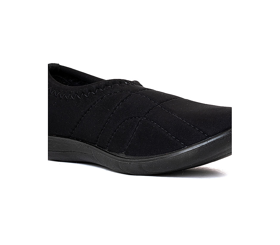 Khadim Women Black Slip On Casual Shoe