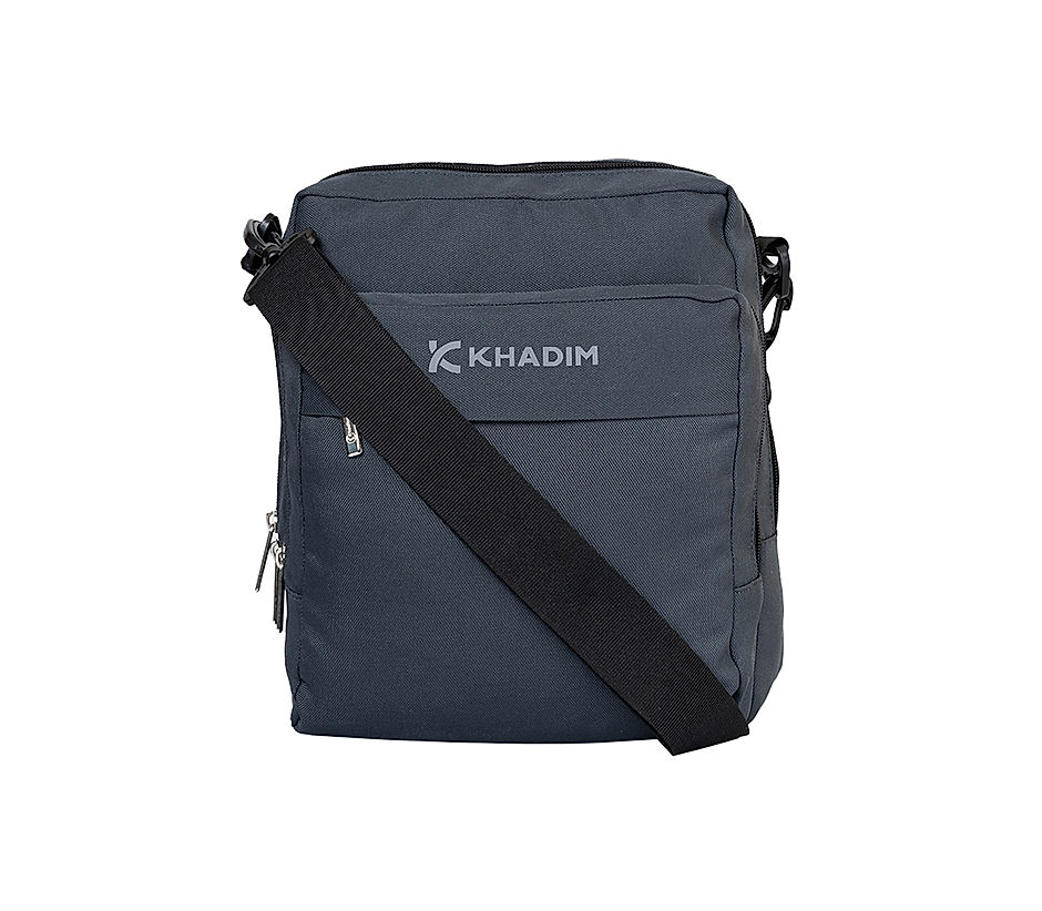 Khadim Grey Crossbody Messenger Bag for Men 2542232