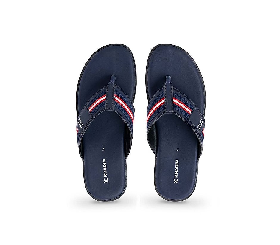 Khadim Navy Flip Flops for Men
