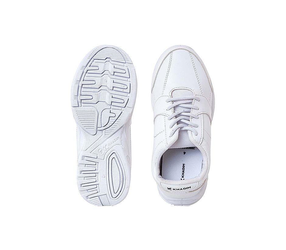 KHADIM White School Sports Shoes for Boys - 8-13 yrs (2892651)