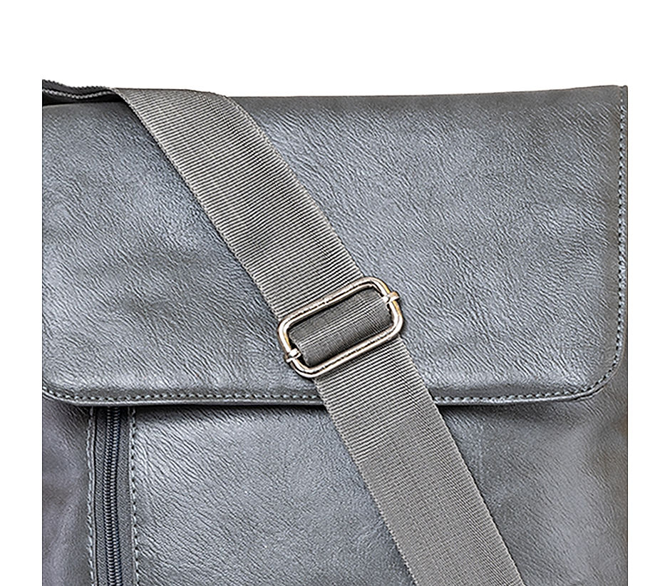 Khadim Men Grey Crossbody Bag