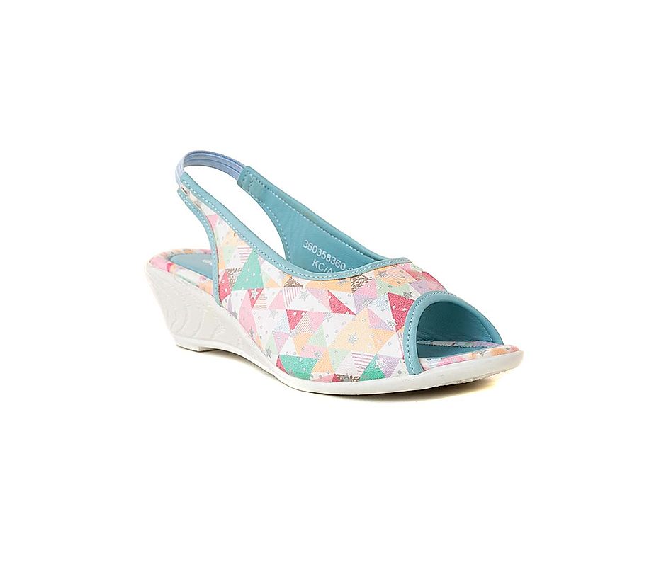 Peep toe slingback wedge top