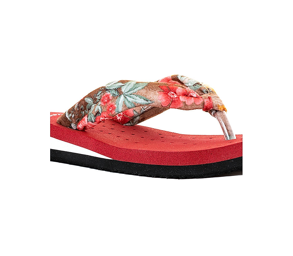 Maroon flip flops shop